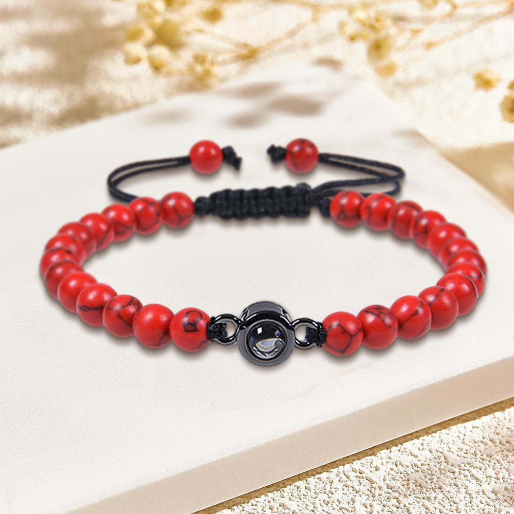 Custom Photo Projection Bracelet Men's Bracelet Jewelry Gift for Boyfriend Husband Dad - MyMoonLampUk