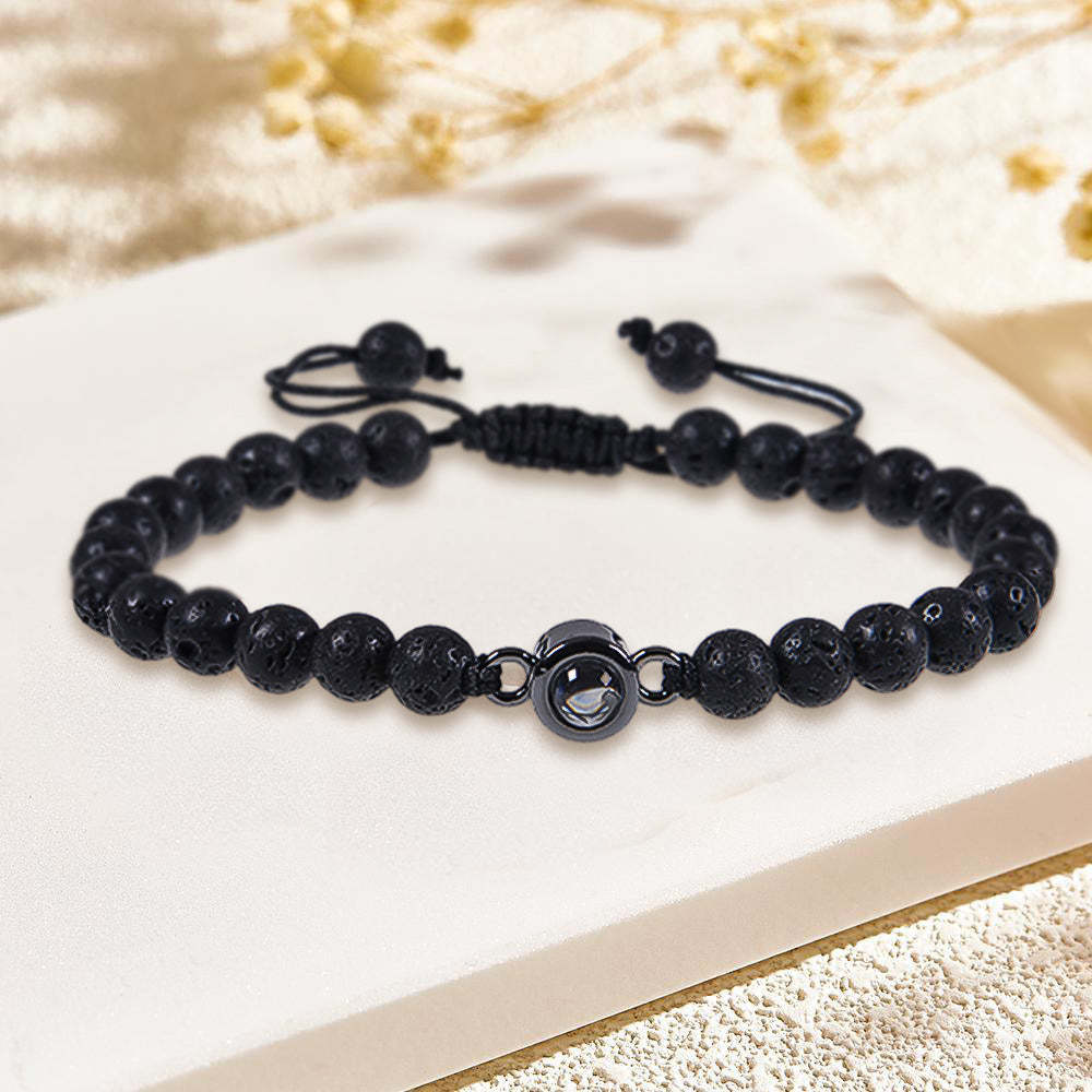 Custom Photo Projection Bracelet Men's Bracelet Jewelry Gift for Boyfriend Husband Dad - MyMoonLampUk