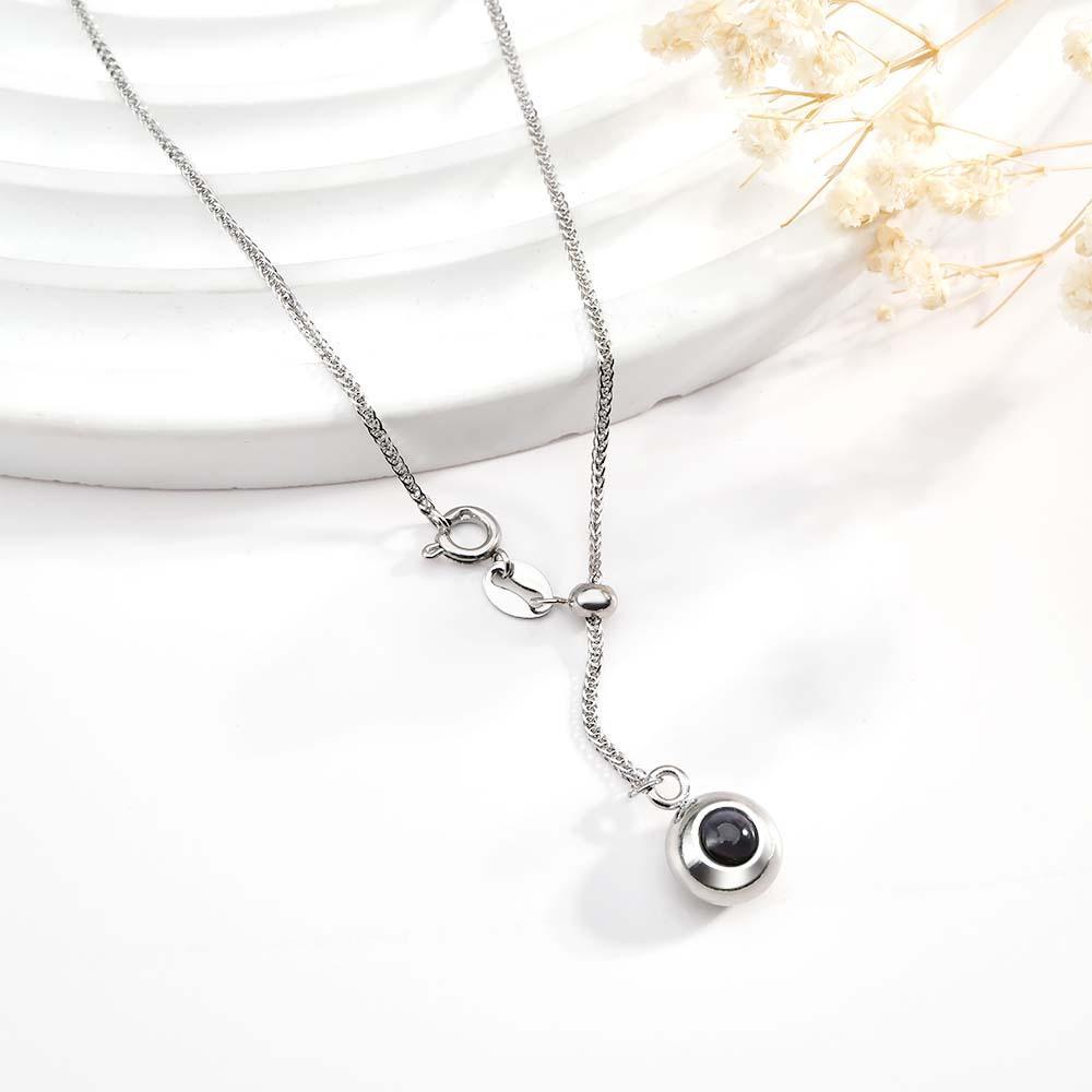 Custom Projection Necklace Simple Pendant Gift for Her - MyMoonLampUk