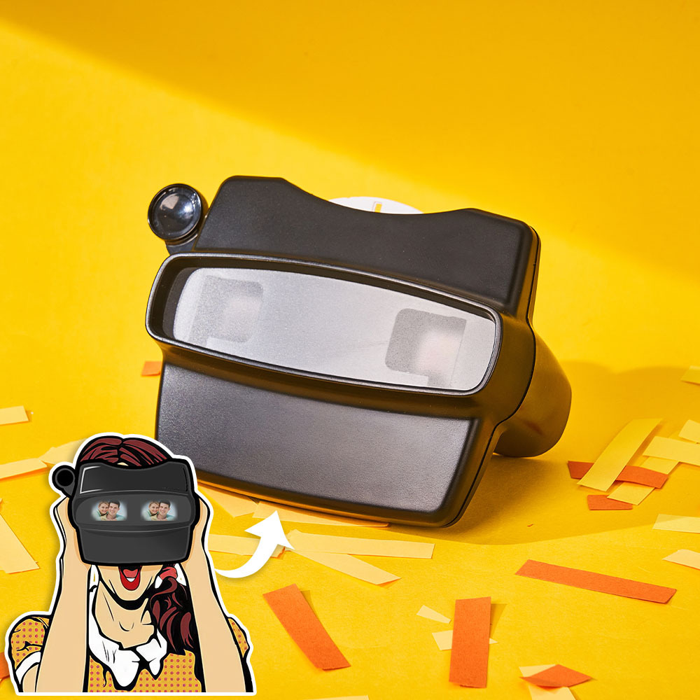 Custom 3D Viewfinder and Reel – Personalized Christmas Gift with your own photos Text and Photo Viewer Multiple Films Available - MyMoonLampUk