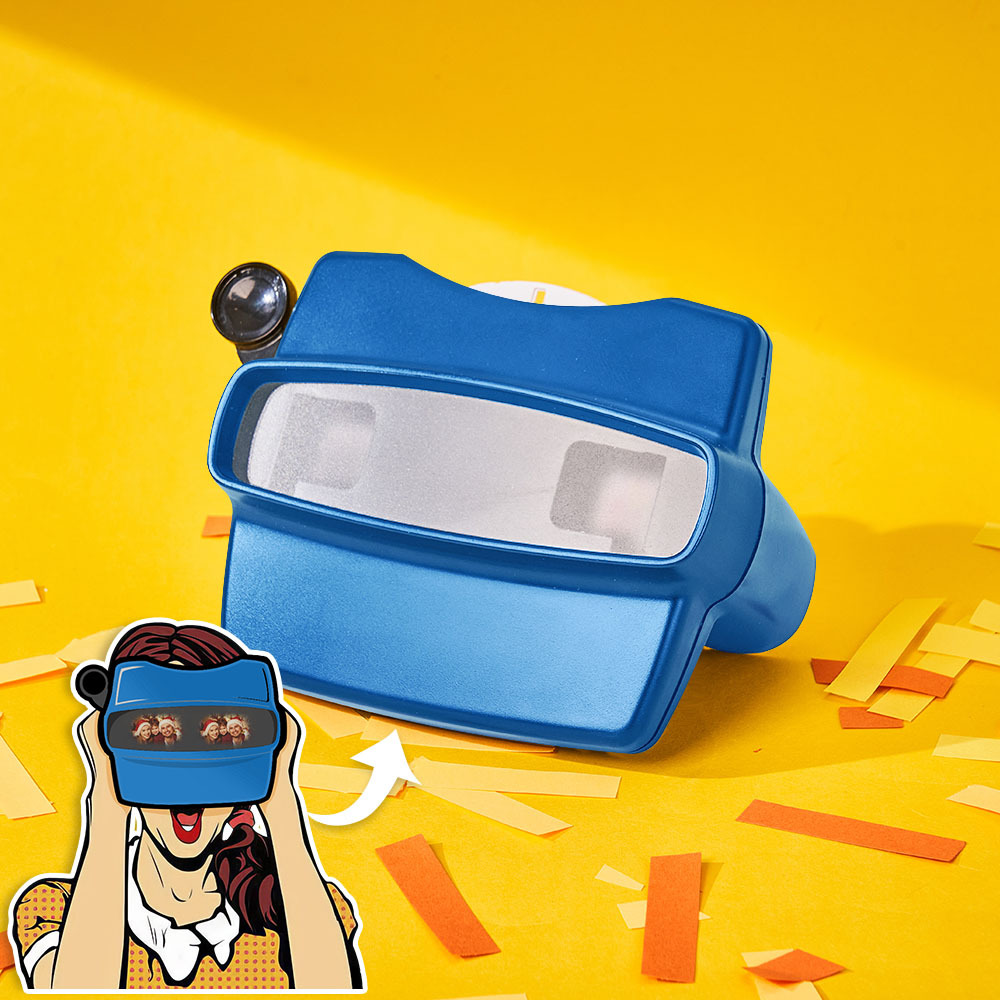 Custom 3D Viewfinder and Reel – Personalized Christmas Gift with your own photos Text and Photo Viewer Multiple Films Available - MyMoonLampUk