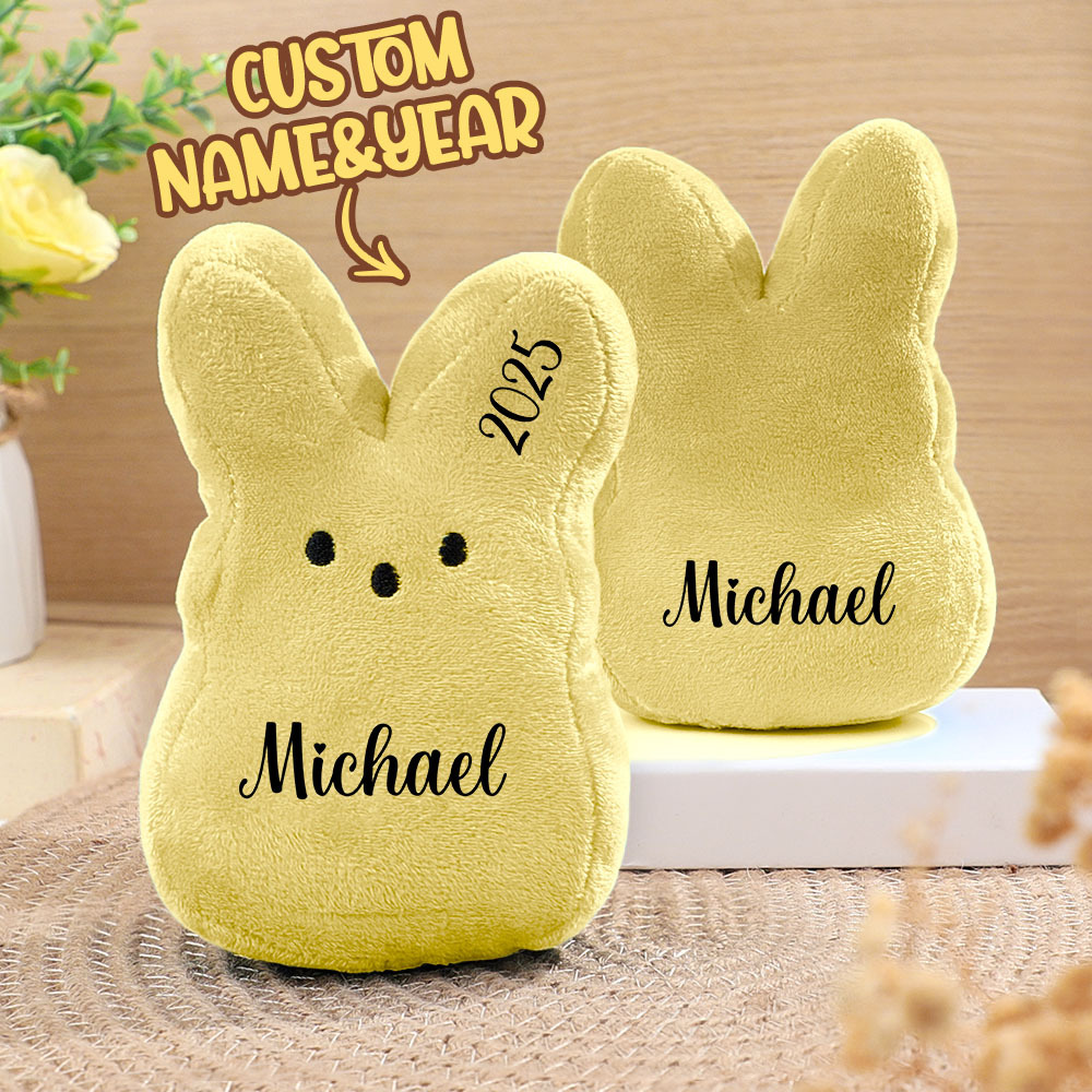 Easter Peeps Bunny Plush Toy,Personalized Peeps Bunnies,Mini Peeps Plush Doll,Easter basket,Baby Easter Gift,Plush Bunny,Custom Peeps Bunny - MyMoonLampUk