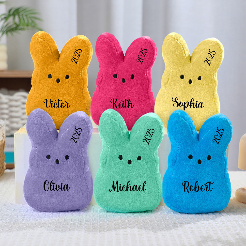 Easter Peeps Bunny Plush Toy,Personalized Peeps Bunnies,Mini Peeps Plush Doll,Easter basket,Baby Easter Gift,Plush Bunny,Custom Peeps Bunny - MyMoonLampUk