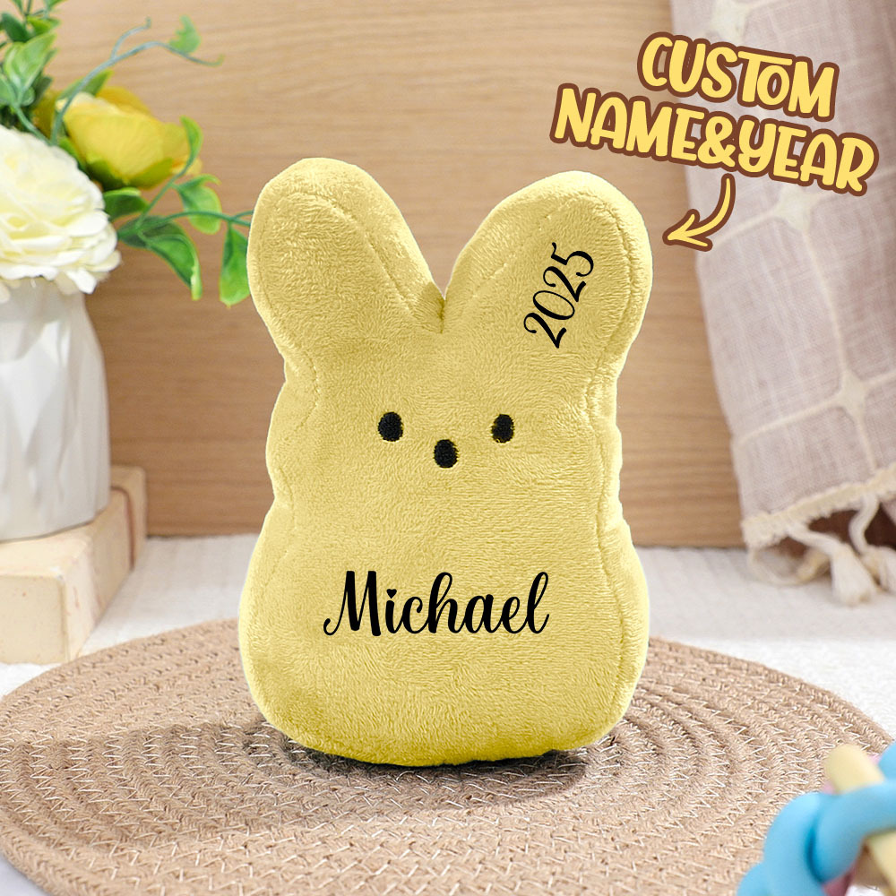 Easter Peeps Bunny Plush Toy,Personalized Peeps Bunnies,Mini Peeps Plush Doll,Easter basket,Baby Easter Gift,Plush Bunny,Custom Peeps Bunny - MyMoonLampUk