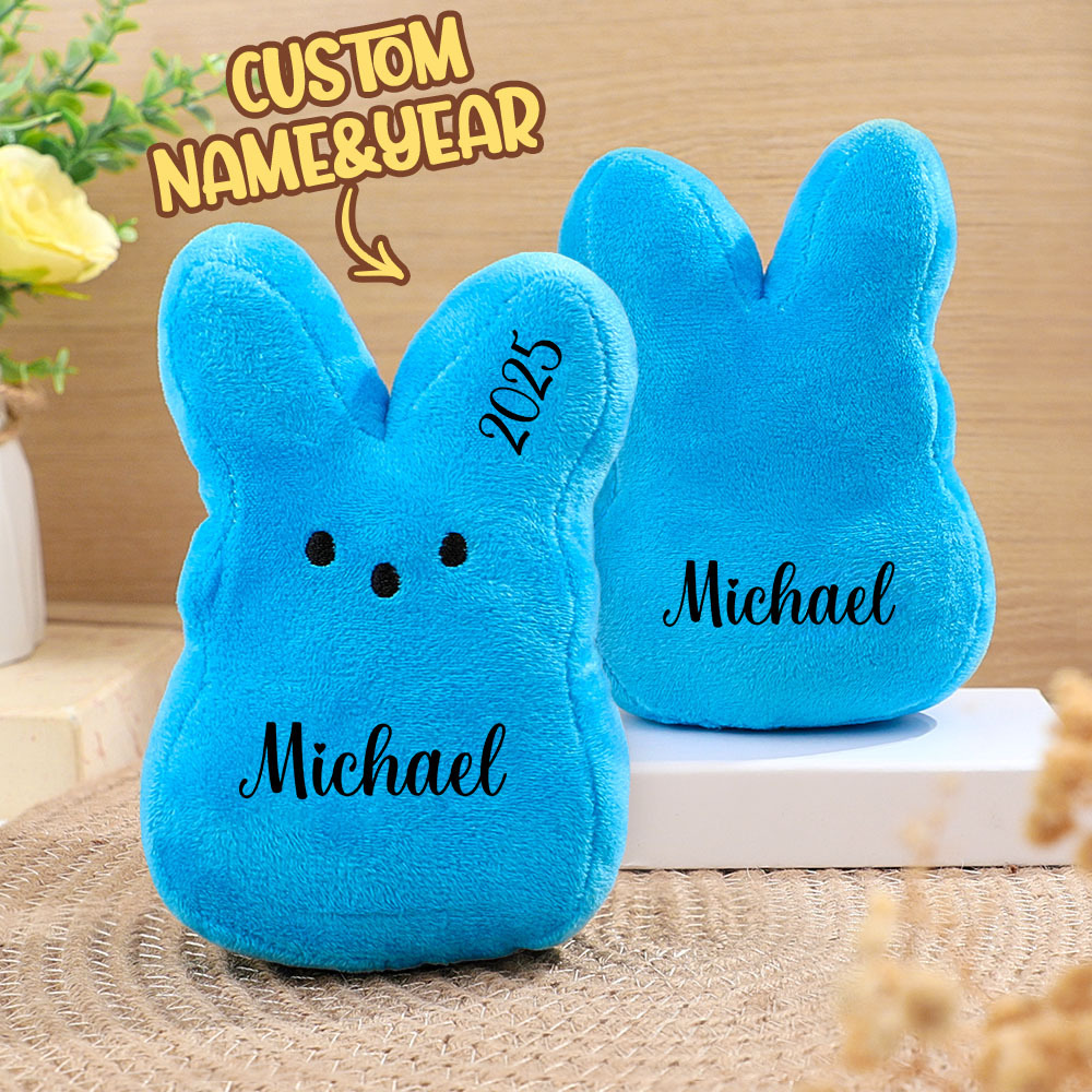 Easter Peeps Bunny Plush Toy,Personalized Peeps Bunnies,Mini Peeps Plush Doll,Easter basket,Baby Easter Gift,Plush Bunny,Custom Peeps Bunny - MyMoonLampUk