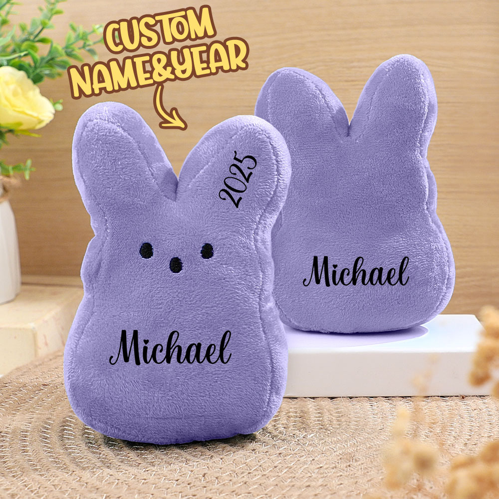 Easter Peeps Bunny Plush Toy,Personalized Peeps Bunnies,Mini Peeps Plush Doll,Easter basket,Baby Easter Gift,Plush Bunny,Custom Peeps Bunny - MyMoonLampUk