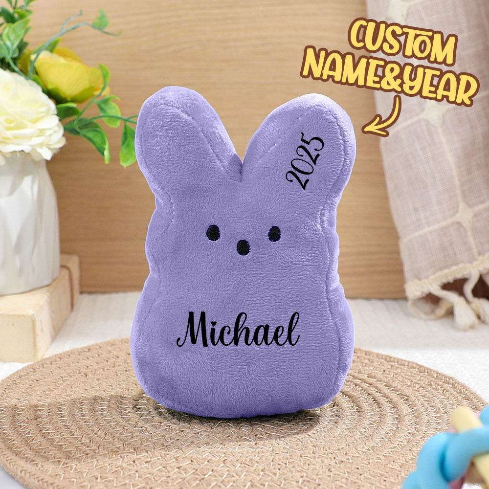 Easter Peeps Bunny Plush Toy,Personalized Peeps Bunnies,Mini Peeps Plush Doll,Easter basket,Baby Easter Gift,Plush Bunny,Custom Peeps Bunny - MyMoonLampUk