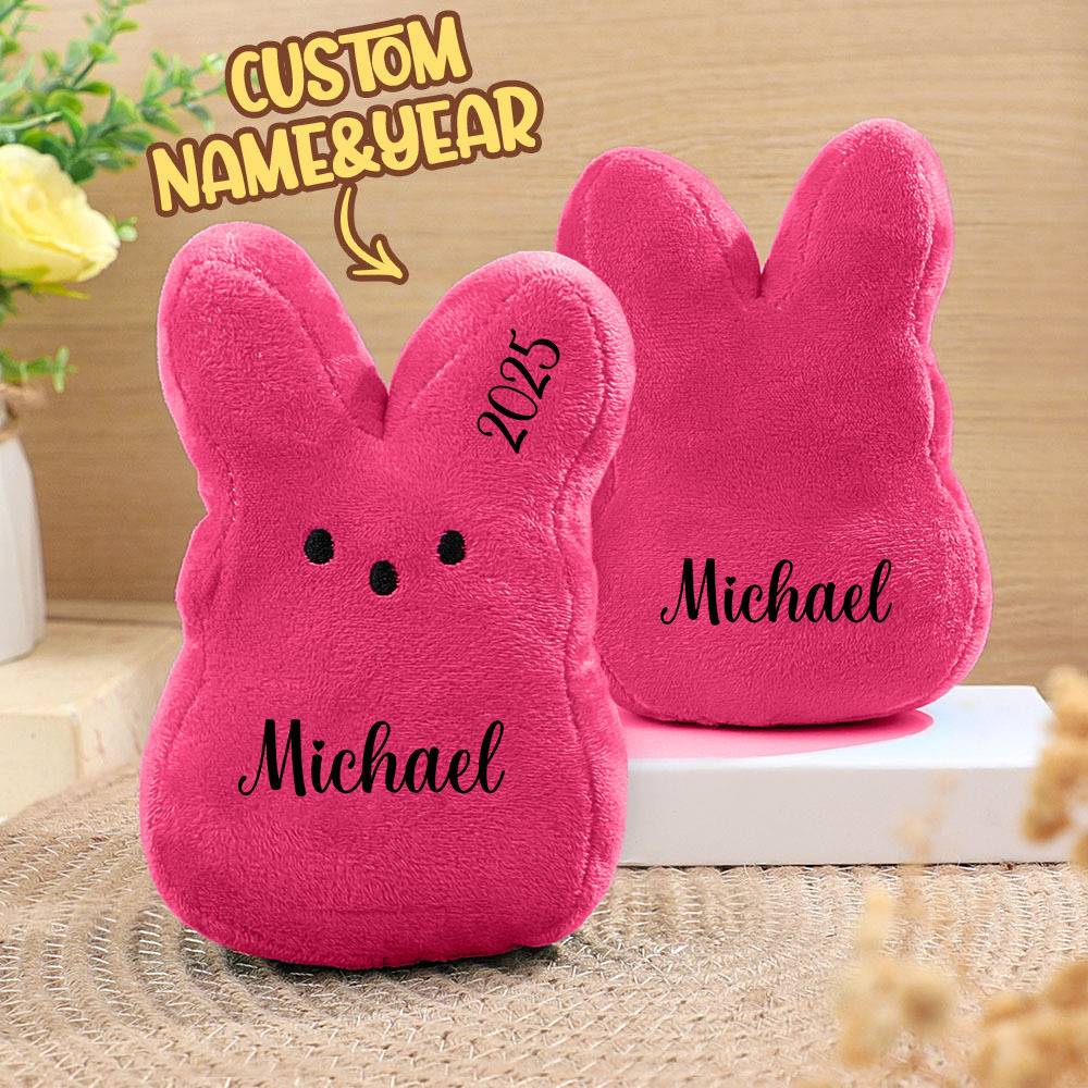 Easter Peeps Bunny Plush Toy,Personalized Peeps Bunnies,Mini Peeps Plush Doll,Easter basket,Baby Easter Gift,Plush Bunny,Custom Peeps Bunny - MyMoonLampUk