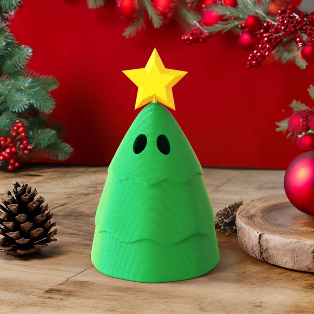 3D Printed Funny Christmas Tree Home Decoration Christmas Gift Height 5.12in - mymoonlampuk