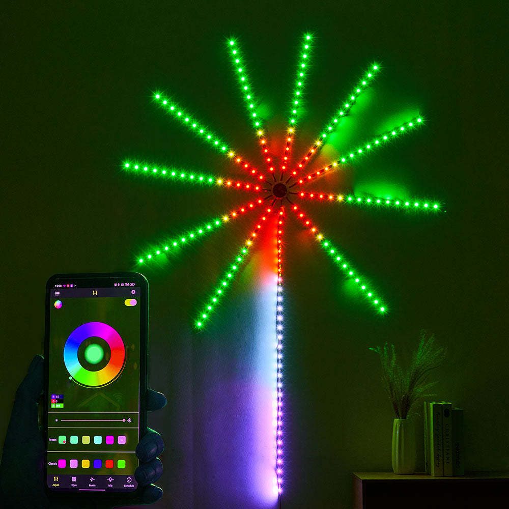 Firework LED Lights RGB Strip App Control USB With Remote Music Sync Color Changing Lights For Christmas - mymoonlampuk