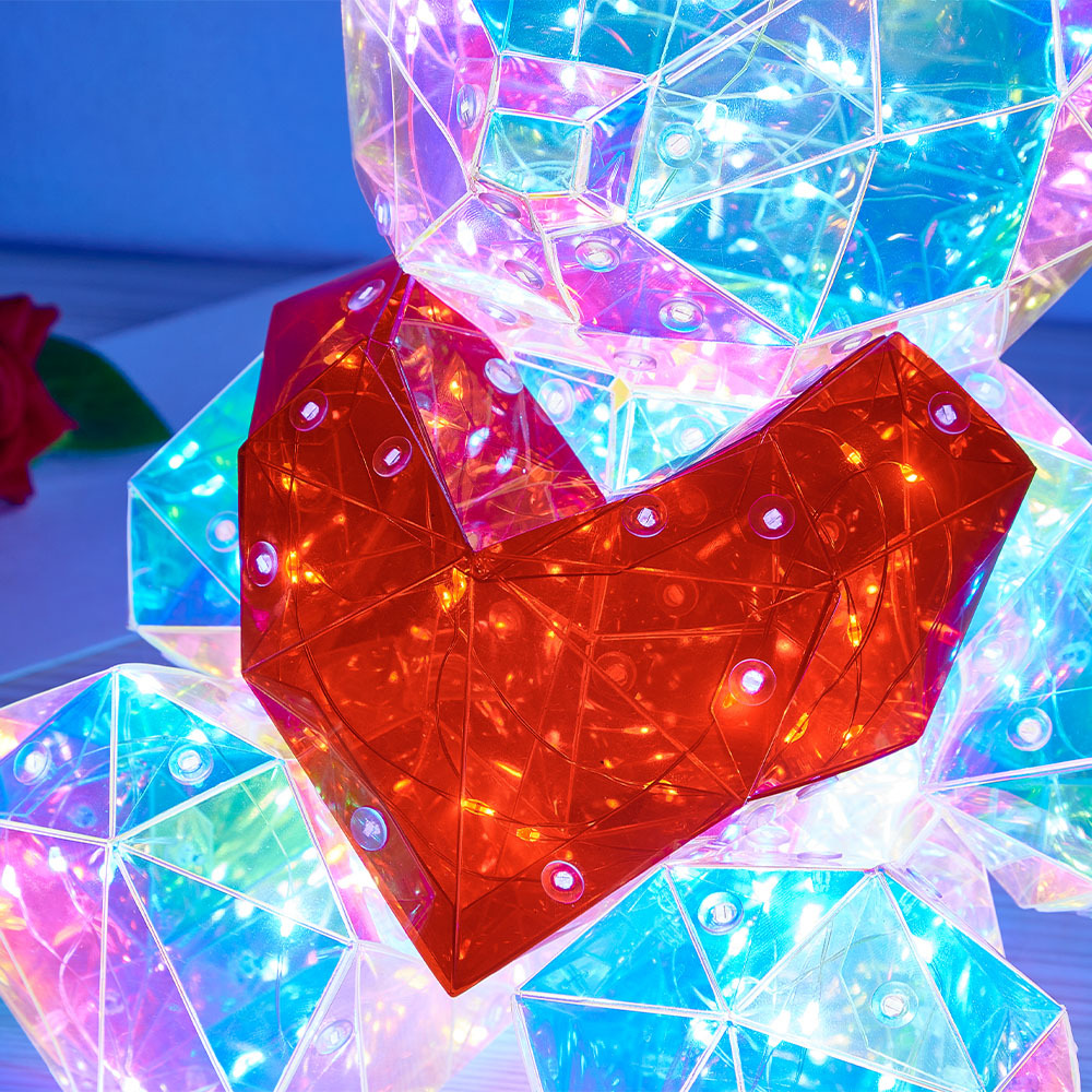 Galaxy Led Bear Holographic Iridescent Lights Glowing Galaxy Bear Valentine's Day Gift - mymoonlampuk