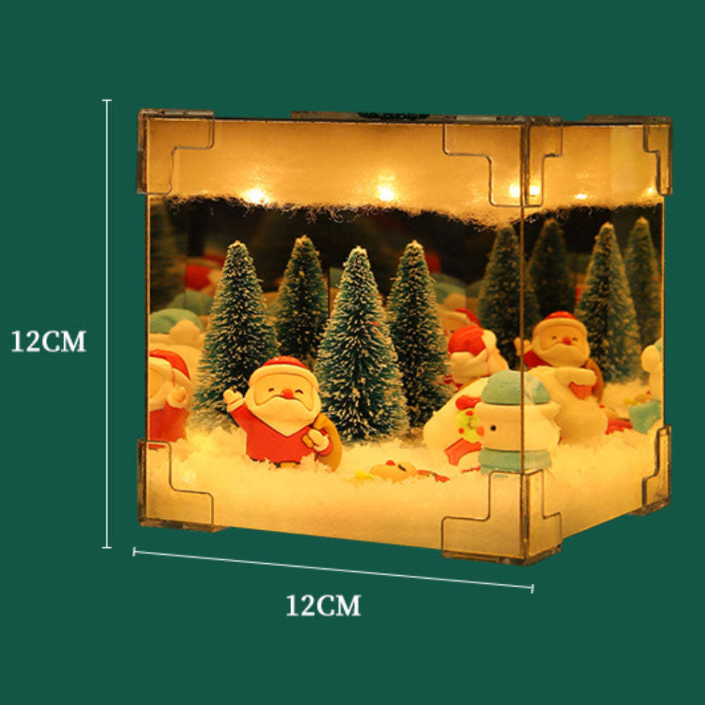 DIY Christmas Night Light Mirror and LED Lamp DIY Material Kit for Xmas Table Decor - MyMoonLampUk