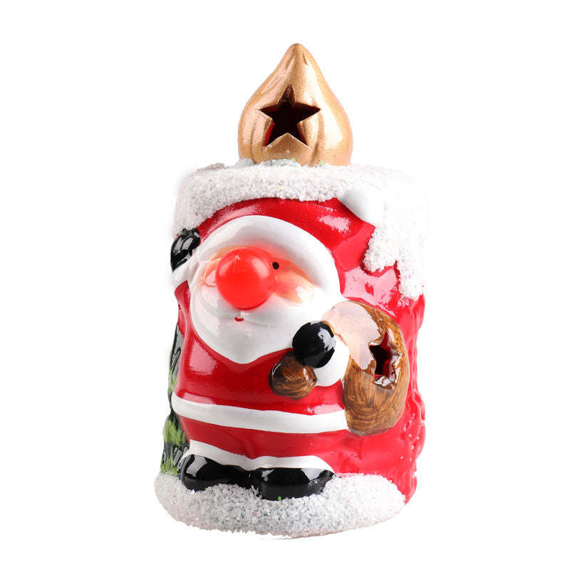 Christmas Flameless Candles Lovely Santa Claus Snowman Candle Light Christmas Decoration - mymoonlampuk