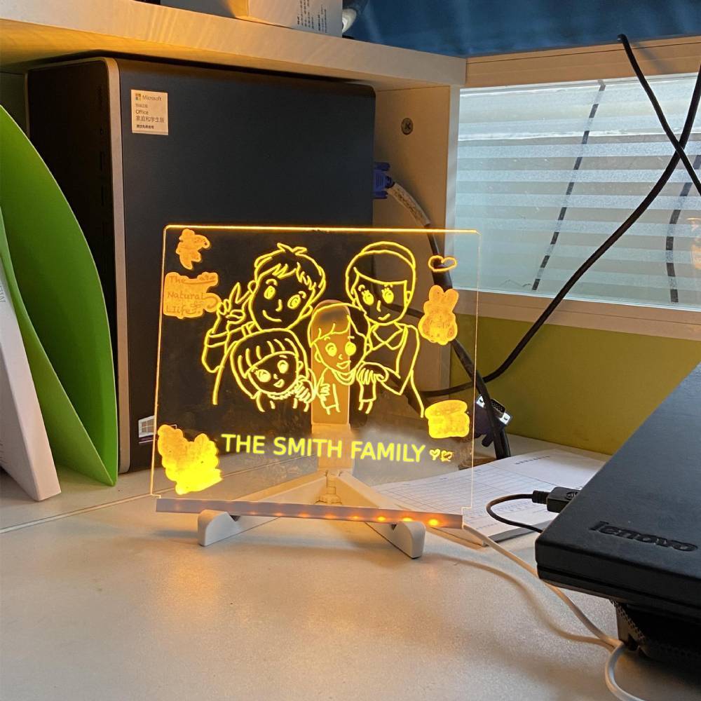 LED Note Board with Colors Glowing Acrylic Message Marker Board with Light Unique Gift for Kids - mymoonlampuk