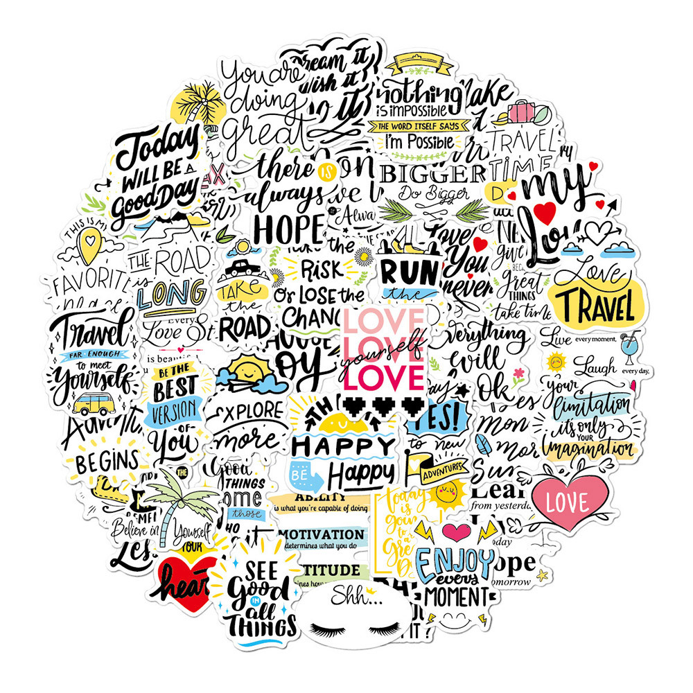 50 Pcs Inspirational Motivational Stickers