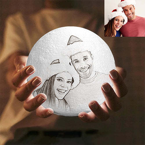 Personalized Creative 3D Print photo Moon Lamp, Engraved Lamp(10CM-20CM)