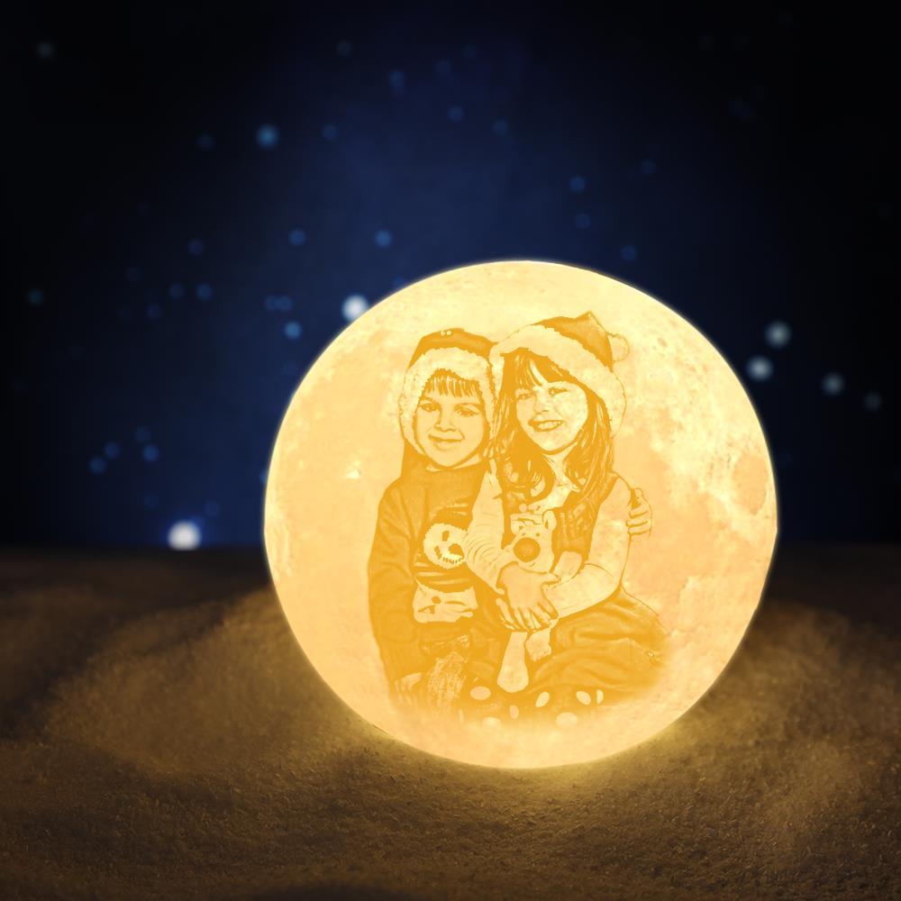Moon Lamp UK Fast Delivery Photo Moon Lamp Personalised 3D Printed Engraved Lamp