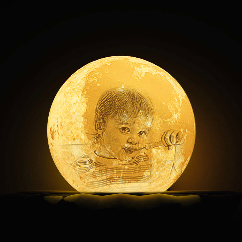 Personalized Creative 3D Print photo Moon Lamp, Engraved Lamp(10CM-20CM)