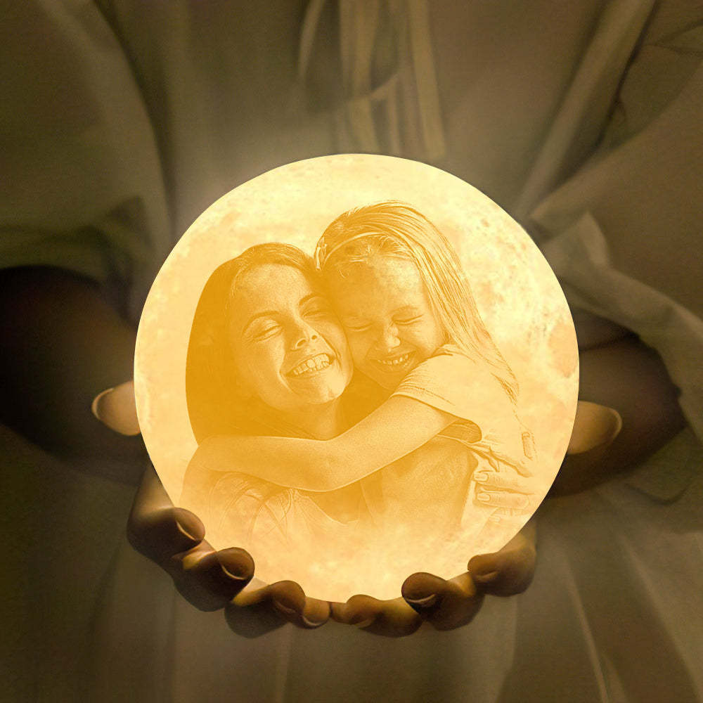 Custom 3D Printing Photo Moon Lamp Magic Lunar With Photo & Text - Touch Two(10cm-15cm)