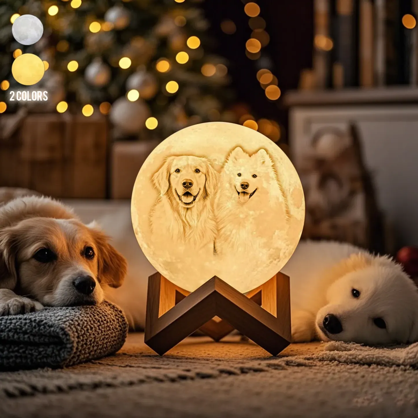 Personalized 3D Printed Photo Moon Lamp, Engraved Lamp(10CM-15CM)