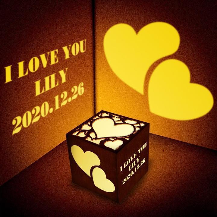 Mother's Day Gift Custom Text Lantern Box Custom Projection Light