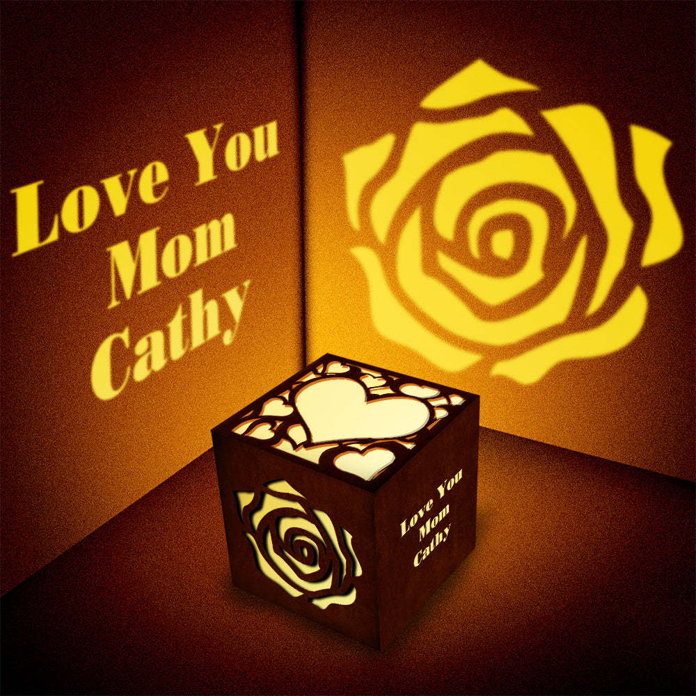 Love Gifts for Him Custom Text Lantern Box Personalised Projection Lamp DIY