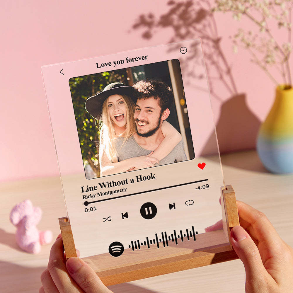 Spotify Code Colorful Photo Night Light Scannable Music Plaque Lamp Valentine's Day Gifts - mymoonlampuk