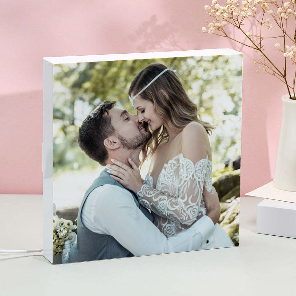 Custom Photo Acrylic Night Light Personalized Engraved Lamp Room Decor Gifts For Couples - mymoonlampuk