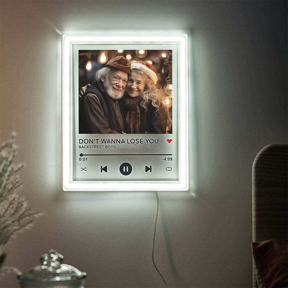 Custom Photo Night Light Personalized Music Neon Plaque Christmas Gifts - mymoonlampuk