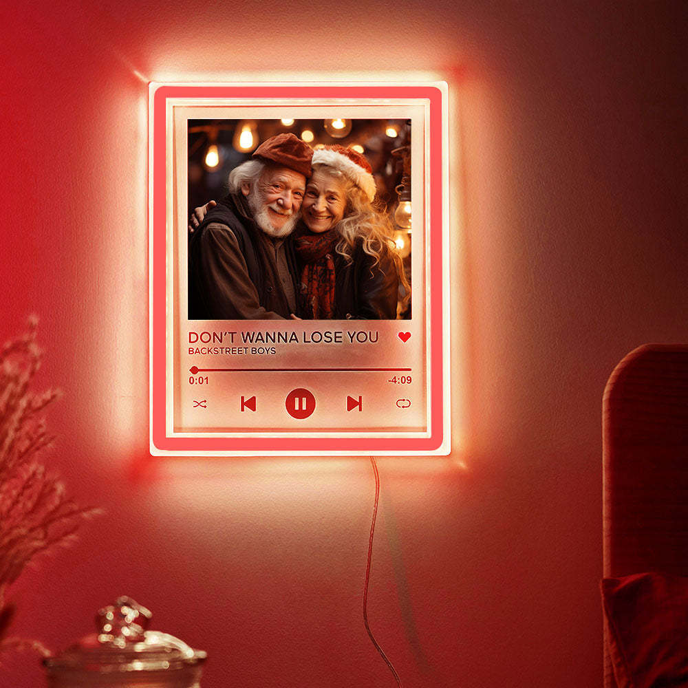 Custom Photo Night Light Personalized Music Neon Plaque Christmas Gifts - mymoonlampuk