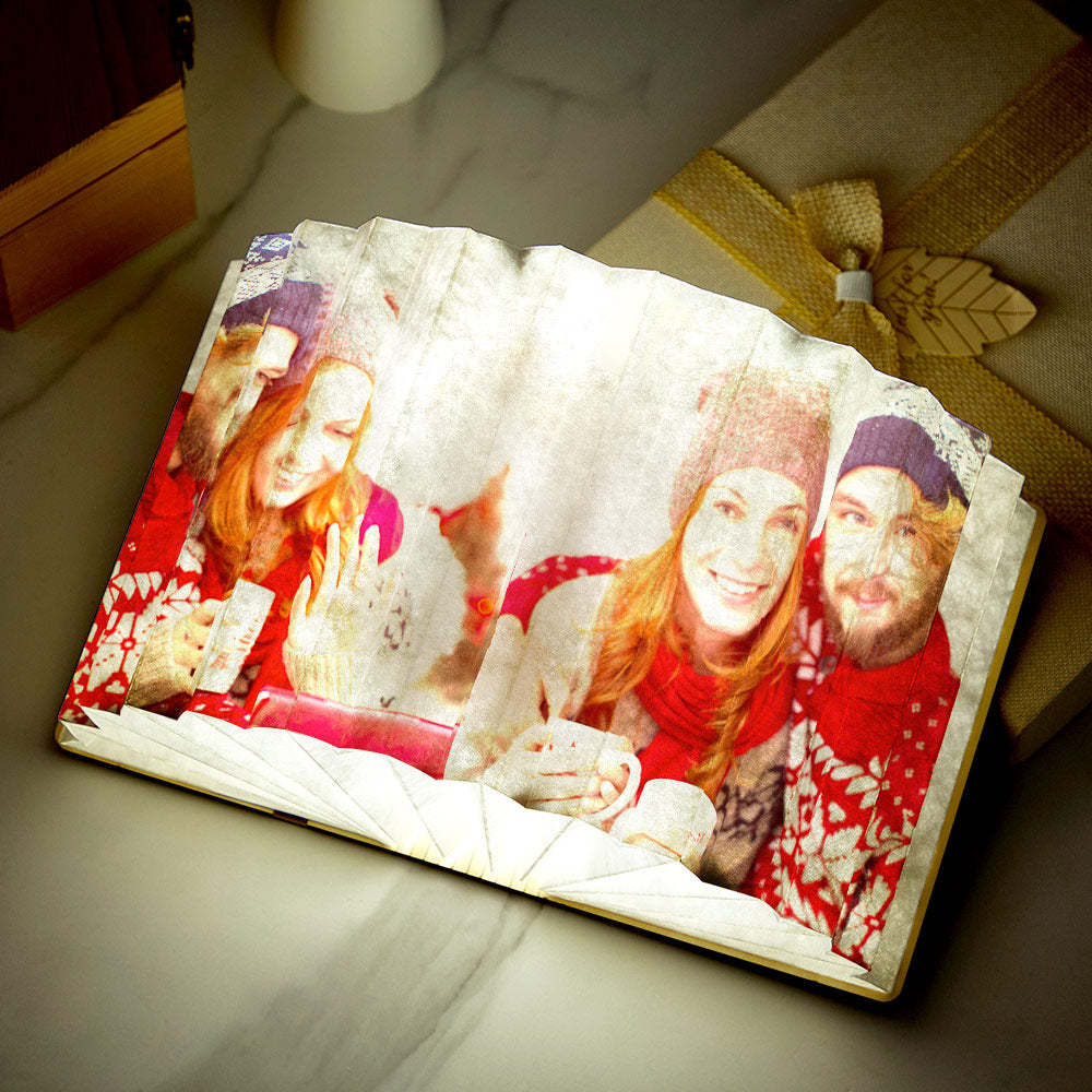 Custom Photo Book Lamp Christmas Gifts Personalized Home Decor - mymoonlampuk