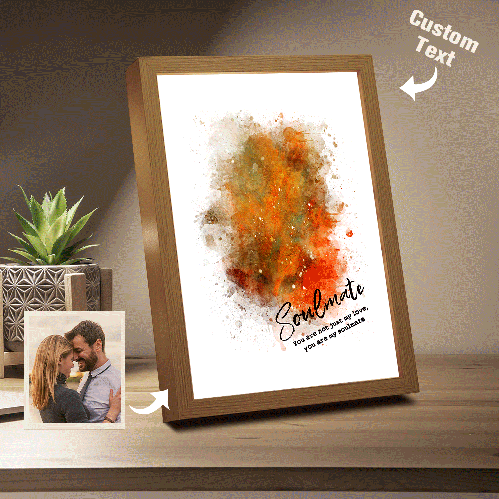 Custom Vintage Photo Lamp Personalized Text Light Valentine's Day Gifts For Her - mymoonlampuk