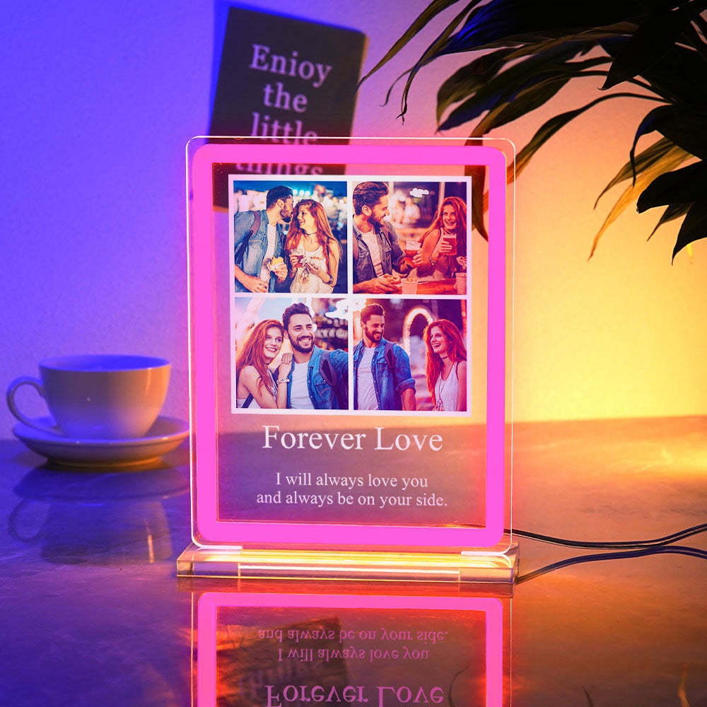 Custom Photo Night Light With Text Neon Sign LED Lamp Anniversary Gifts - mymoonlampuk