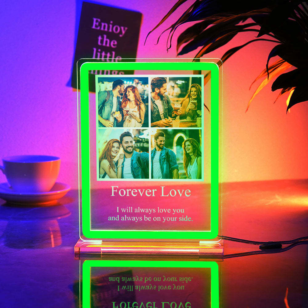 Custom Photo Night Light With Text  Neon Sign LED Lamp Anniversary Gifts - mymoonlampuk