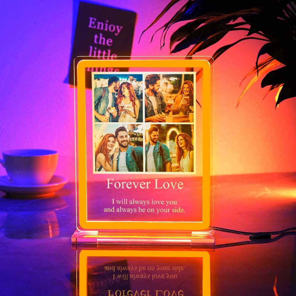 Custom Photo Night Light With Text Neon Sign LED Lamp Anniversary Gifts - mymoonlampuk