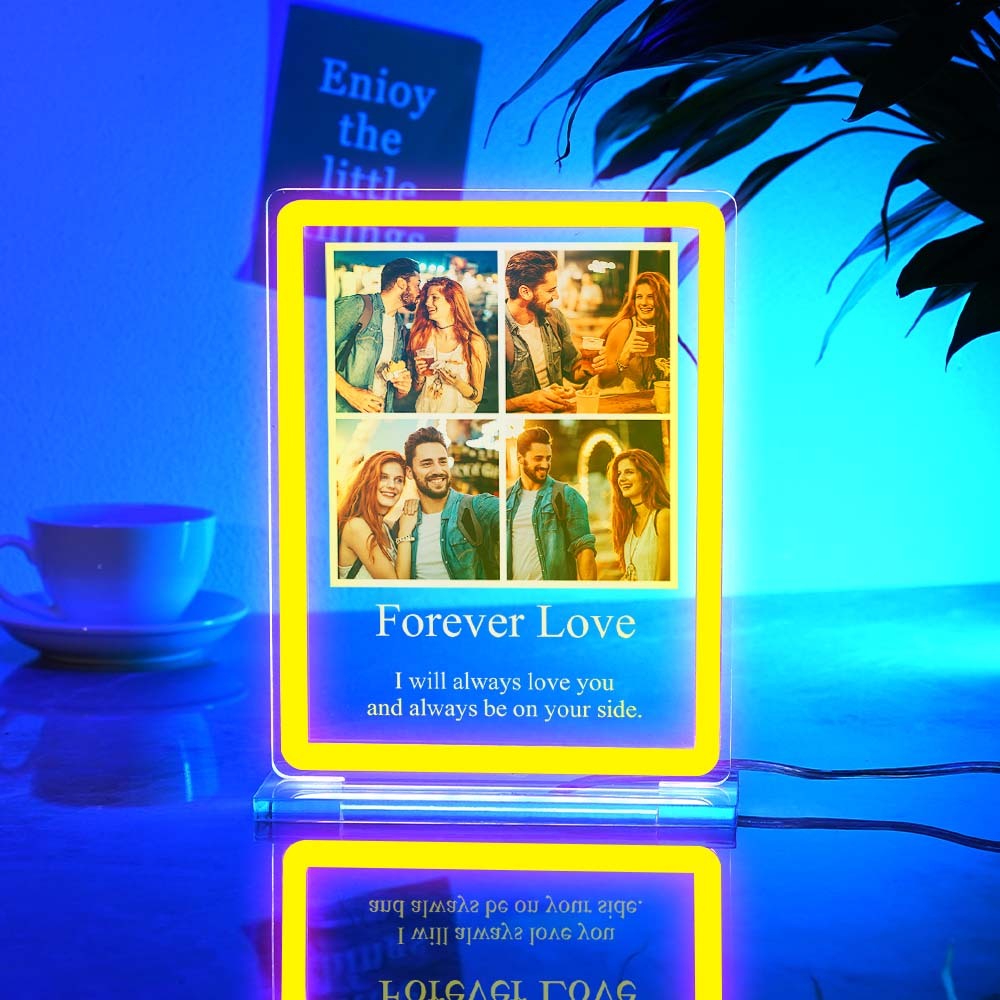 Custom Photo Night Light With Text  Neon Sign LED Lamp Anniversary Gifts - mymoonlampuk