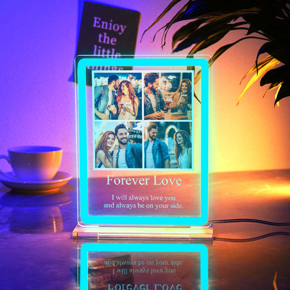 Custom Photo Night Light With Text  Neon Sign LED Lamp Anniversary Gifts - mymoonlampuk