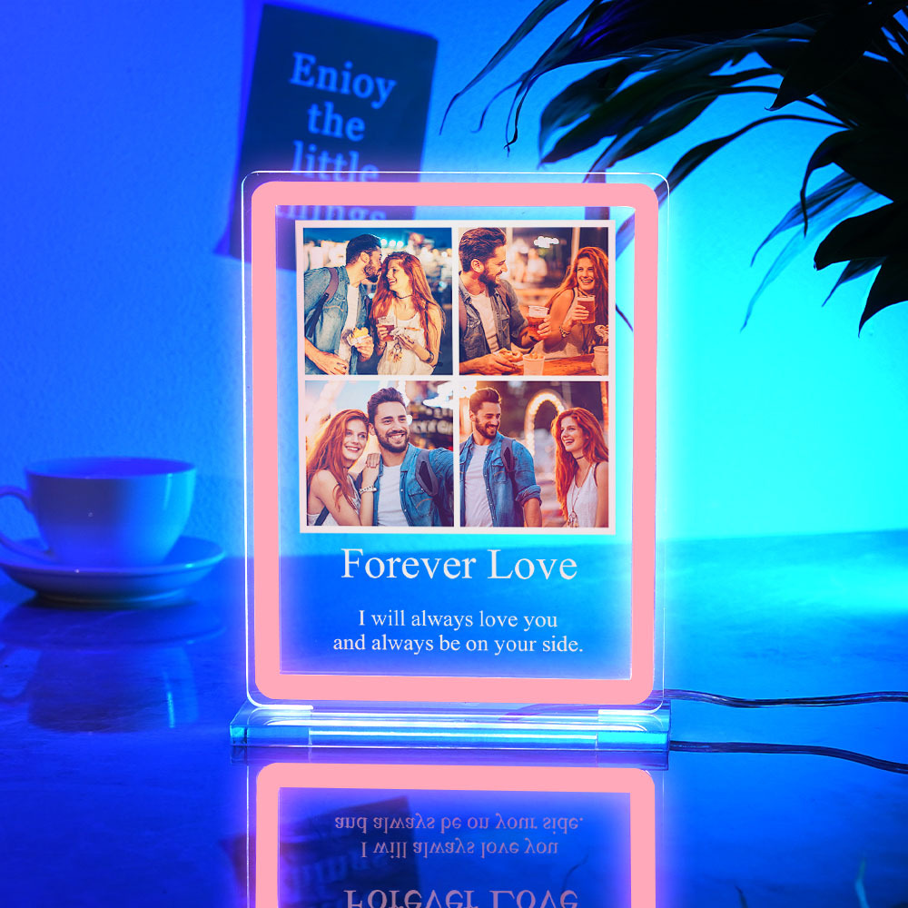 Custom Photo Night Light With Text  Neon Sign LED Lamp Anniversary Gifts - mymoonlampuk