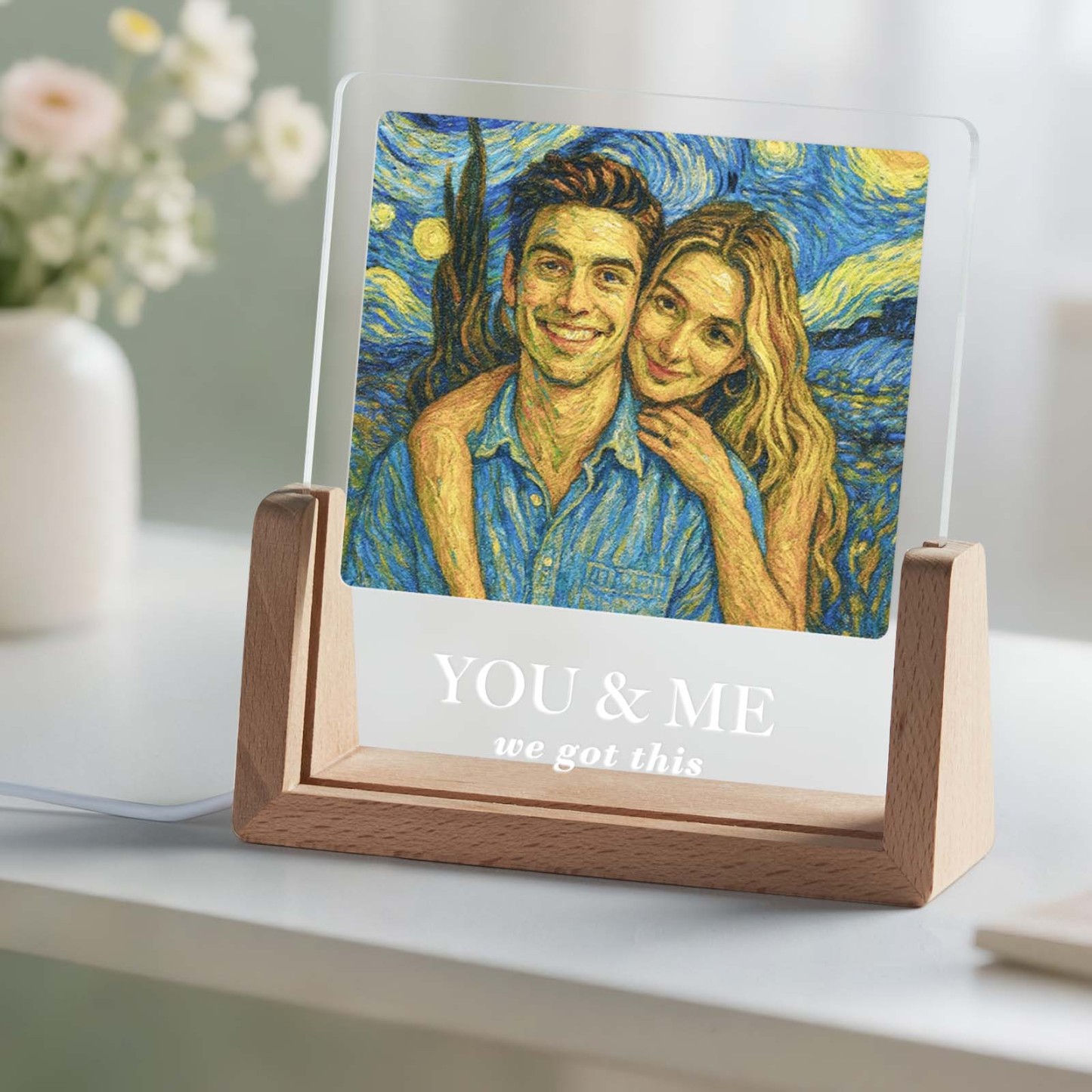 Valentine's Gifts Personalized Photos Acrylic Led Night Light Gift for Anniversary - MyMoonLampUk