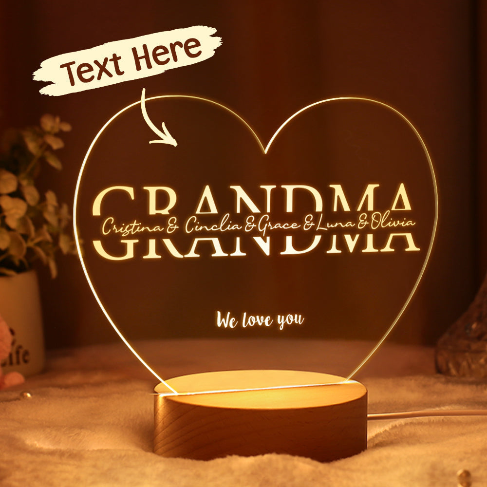 Lamp Gift for Grandma Night Light for Grandma Gift Idea