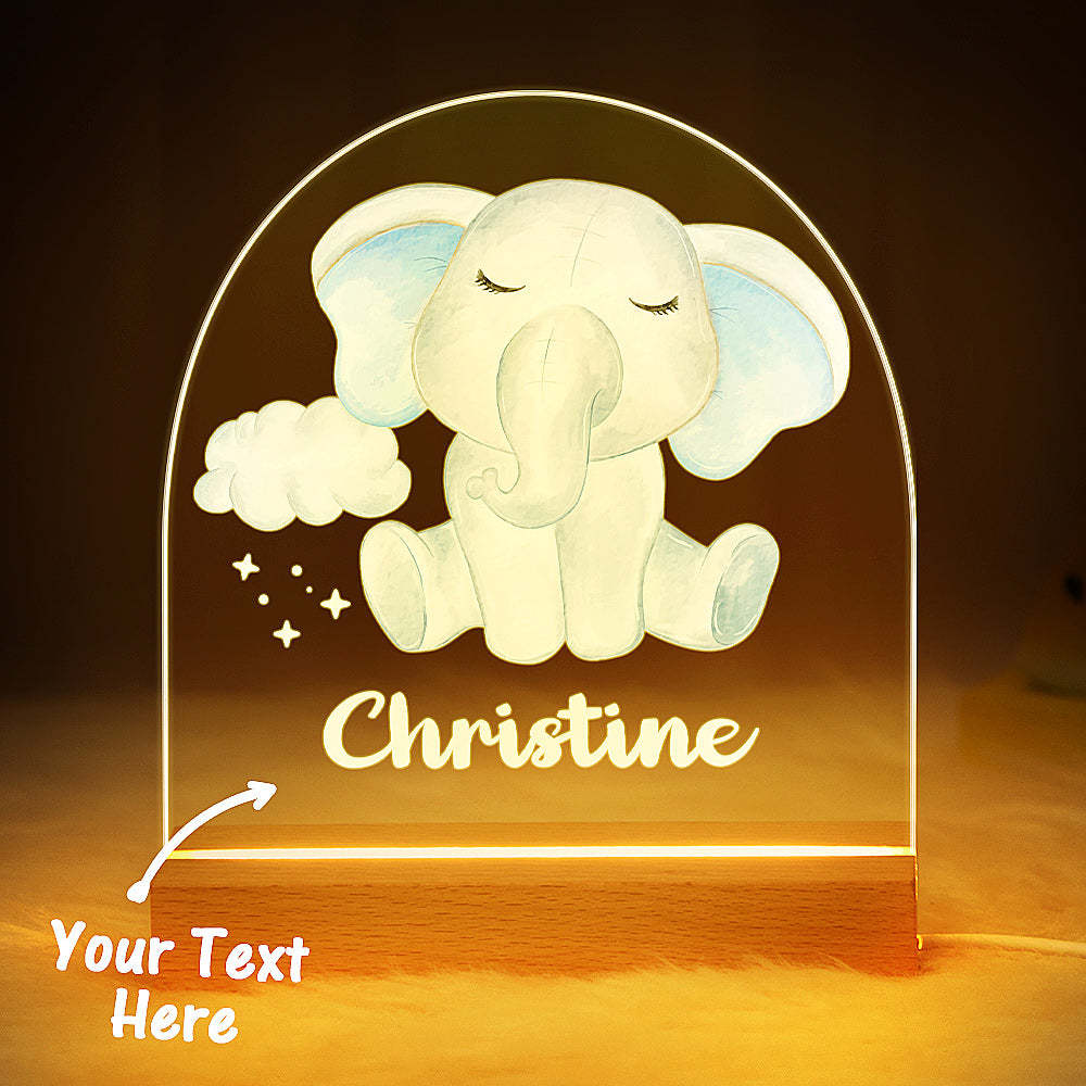 You could add your son name on the custom night light