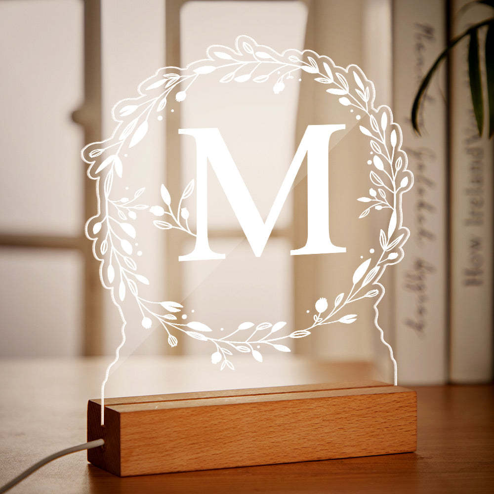 Custom Alphabet Acrylic Night Light Personalized Letter Lamp Desk Lamp Pet Gift - mymoonlampuk