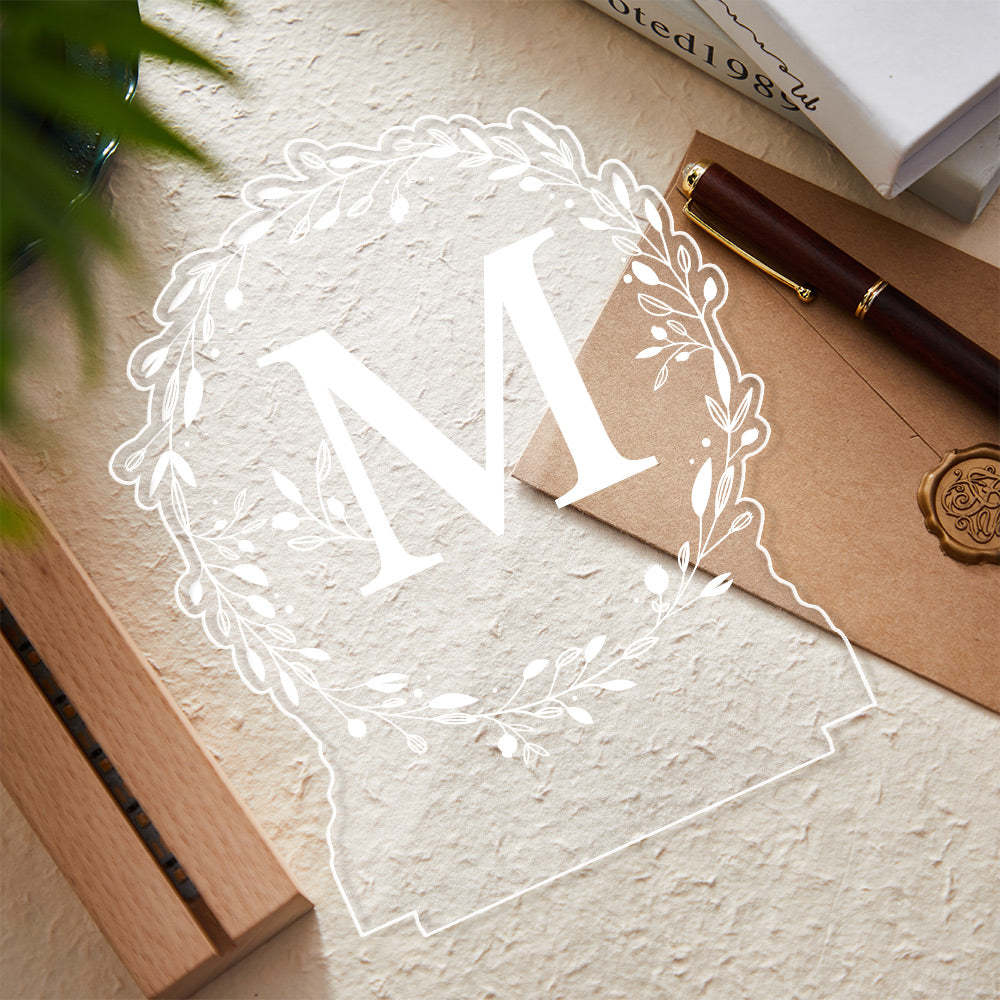 Custom Alphabet Acrylic Night Light Personalized Letter Lamp Desk Lamp Pet Gift - mymoonlampuk