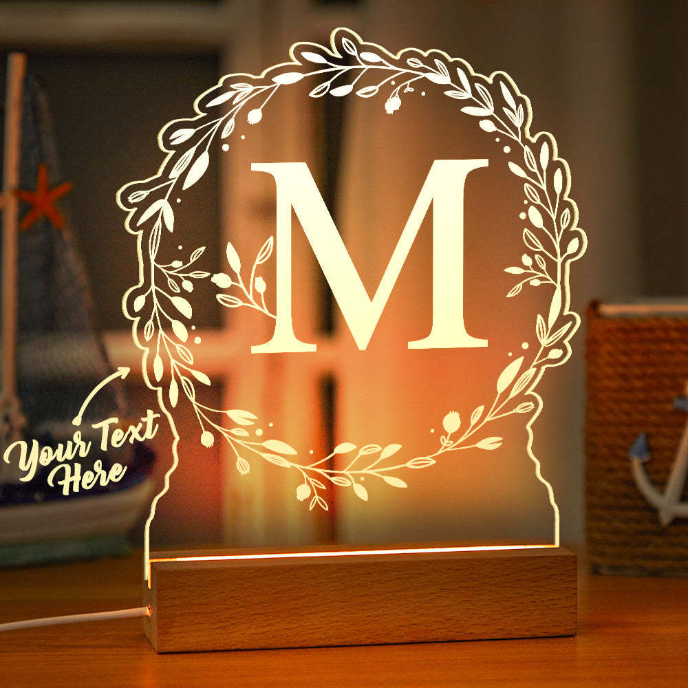 Custom Alphabet Acrylic Night Light Personalized Letter Lamp Desk Lamp Pet Gift - mymoonlampuk