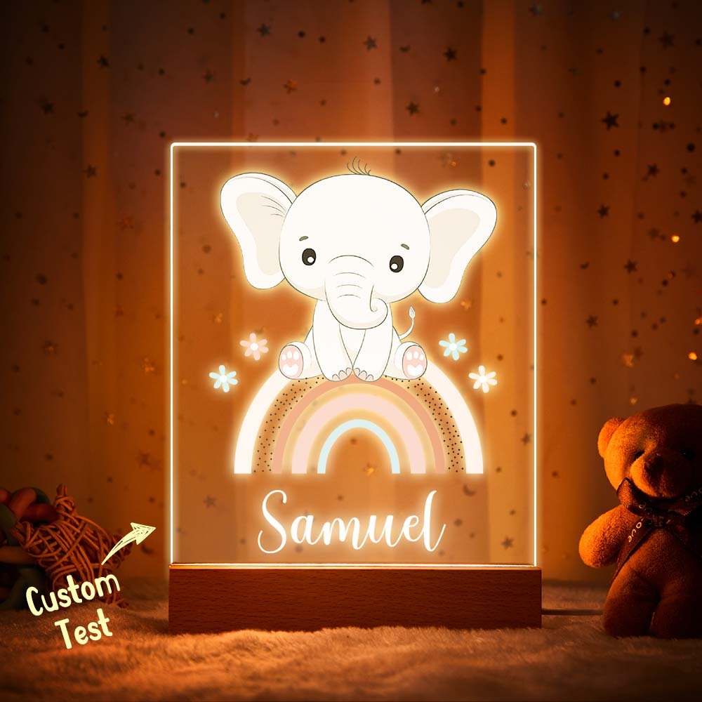 You could add your son name on the custom night light