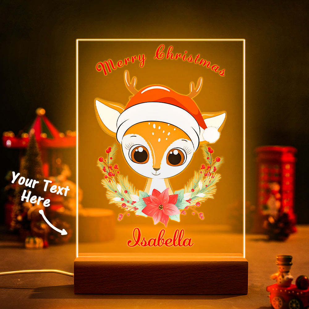 You could add your son name on the custom night light