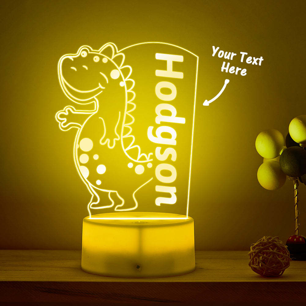 You could add your son name on the custom night light