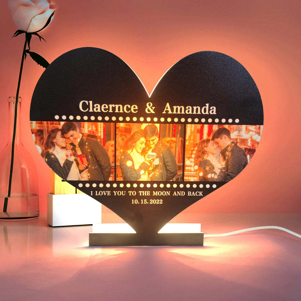 Personalized Film Photo Heart-shaped Light Gift for Lover - mymoonlampuk