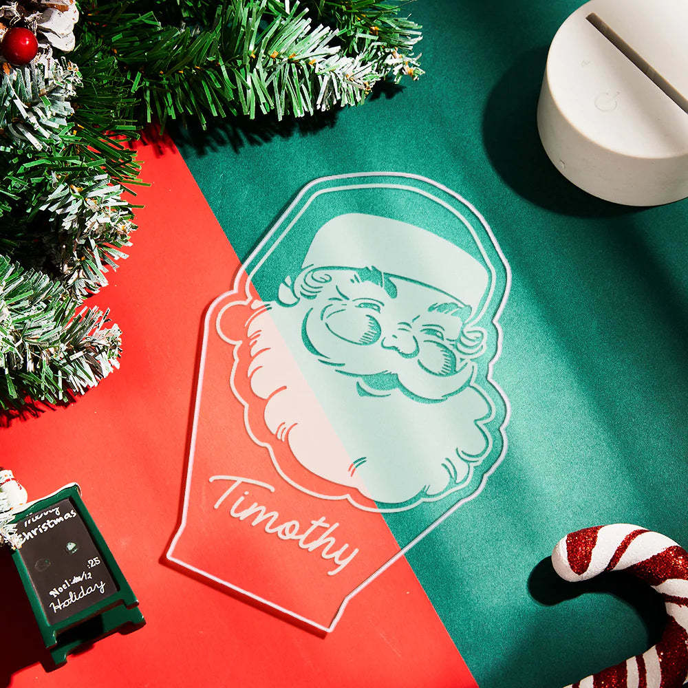 Custom Engraved Santa Night Light Personalized Acrylic Lamp Gift for Kids - mymoonlampuk