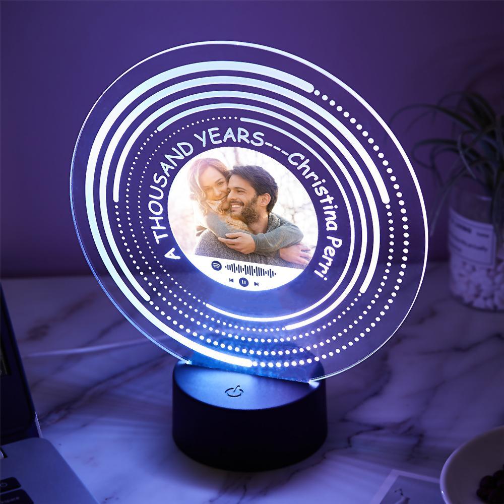 Personalised Spotify Lamp Album Cover Light Couple Song Plaque Night Light Perfect Gifts For Her